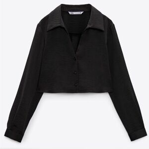 Zara Black Women's Cropped Top